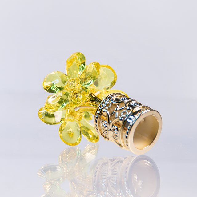 Wholesale Plastic Acrylic Luxury Perfume Cap Press Gold Silver Rectangle Perfume Bottle Caps for Perfume Bottle