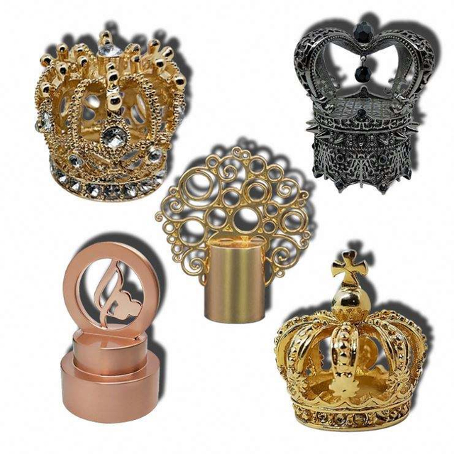 Manufacturer Custom Logo Luxury Crown Castle-Shaped Gold Unique Perfume Bottle Cap