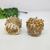 Wholesale Small Glass perfume Bottle Cap Square Green Crystal perfume Seal Bottle Cap
