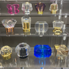 Oshow empty customized 50ml high end rectangular glass perfume bottle 100ml perfume bottle with crown lids for women