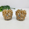 Wholesale Small Glass perfume Bottle Cap Square Green Crystal perfume Seal Bottle Cap