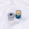Wholesale Small Glass perfume Bottle Cap Square Green Crystal perfume Seal Bottle Cap