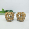 Wholesale Small Glass perfume Bottle Cap Square Green Crystal perfume Seal Bottle Cap