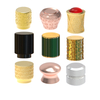 Wholesale Small Glass perfume Bottle Cap Square Green Crystal perfume Seal Bottle Cap
