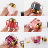 Wholesale Plastic Acrylic Luxury Perfume Cap Press Gold Silver Rectangle Perfume Bottle Caps for Perfume Bottle