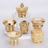 creative perfume bottle caps Acrylic gold perfume bottle caps perfume bottle with crown cap