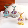 25ml Patented Metal Hummingbird Glass Perfume Bottle Frosted Essential Oil Refillable Attar Bottles Factory Outlet#57336/58888